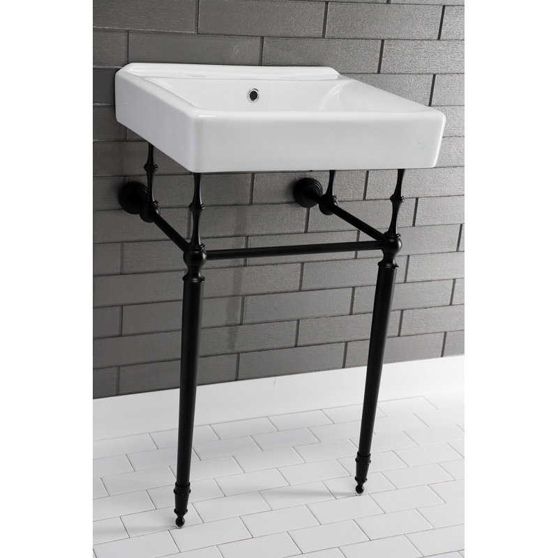 Kingston Brass Concord 20-Inch Ceramic Console Sink Basin (8-Inch, 3-Hole)