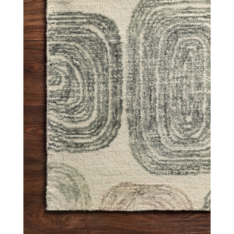 Tapis beige en laine touffeté à la main Manon, Rectangle 2 pi 3 po x 3 pi 9 po