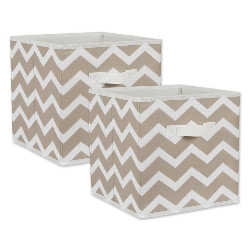 Ensemble de cubes en tissu à chevrons, Pierre