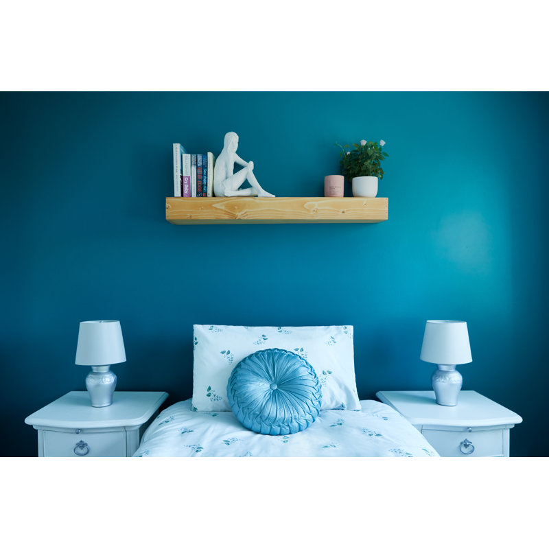 Iulger Floating Shelf with Reclaimed Wood, 10cm H x 117cm W x 14.5cm D, Antique Pine