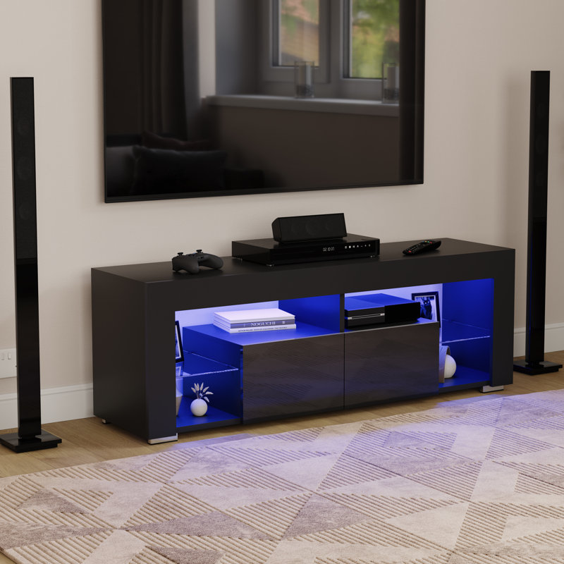 Dar Unfinished TV Stand for TVs up to 60", Black
