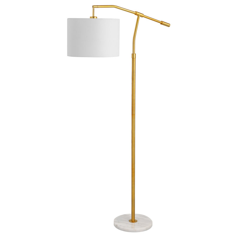 Cossie 61'' Gold Swing Arm Floor Lamp Set