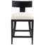 Sedia Upholstered Stool with Solid Wood Frame