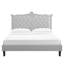 Grand lit plateforme en velours Clara Performance de Modway-771858870