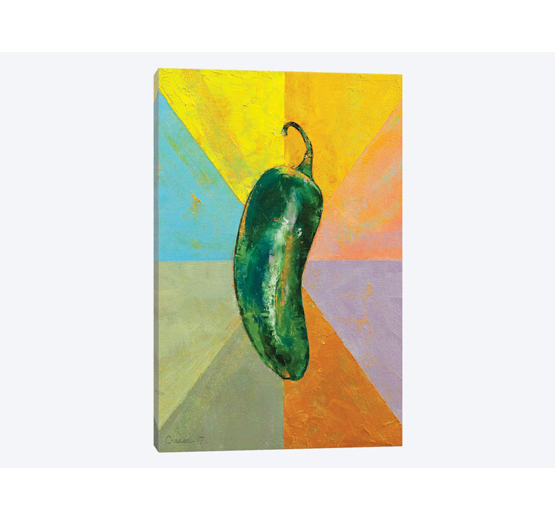 «Jalapeno», reproduction sur toile, H 18 po x l 12 po x P 1,5 po, Toile tendue, Pas de tapis