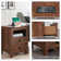 Adaija 18"W Nightstand with Charging Station, Farmhouse End Table with 2 Drawers & Open Storage