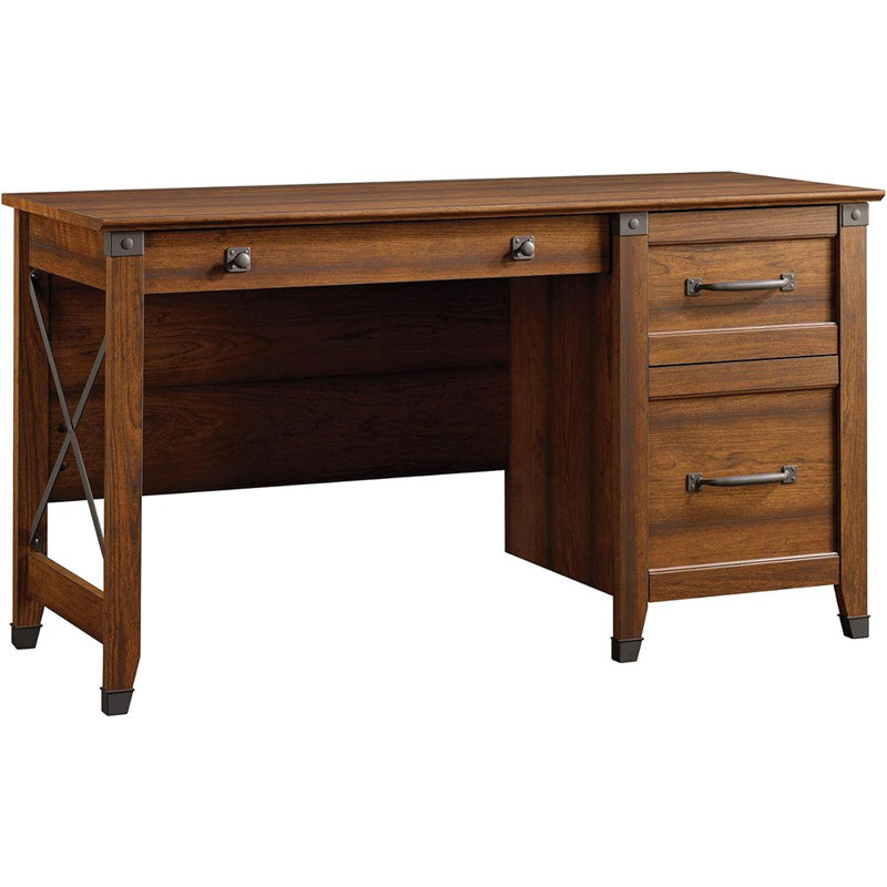 Bureau d'ordinateur rétro Forge pour bureau personnel avec tiroirs Forge
