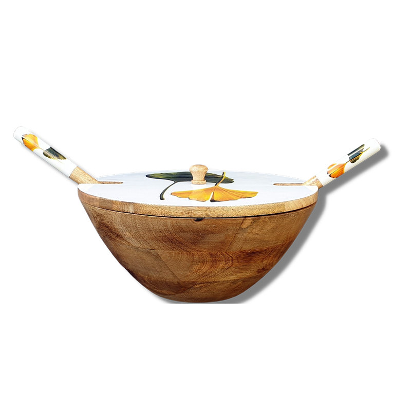 Gracie Oaks Bouse Wood Serving Bowl