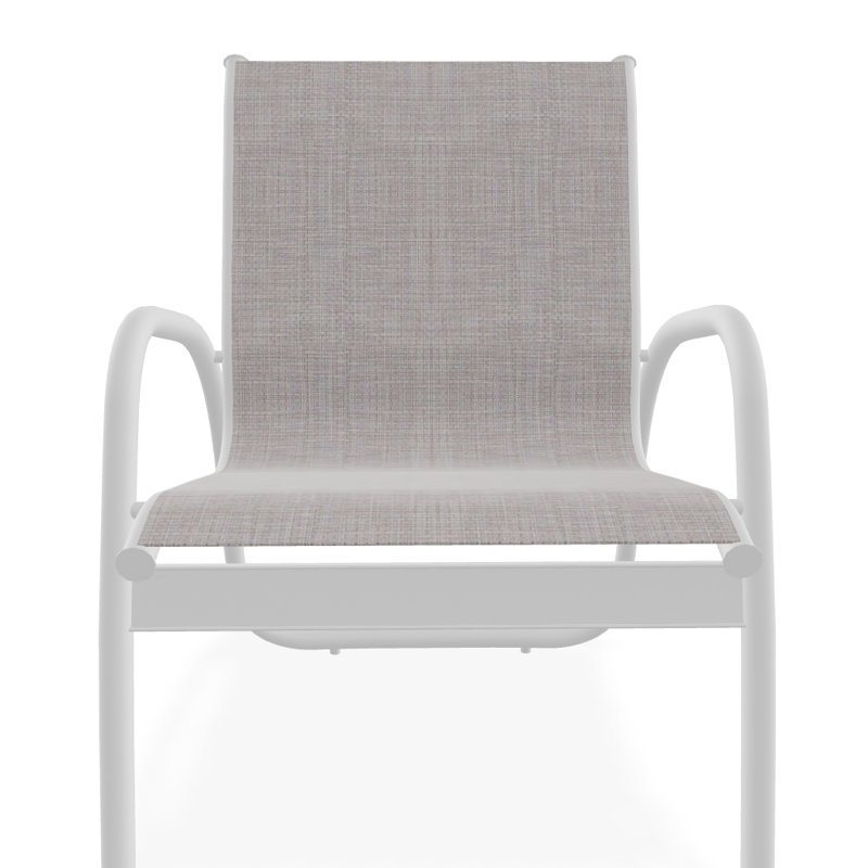 Fauteuil de patio Gardenella, Blanc texturé, Sand Sand