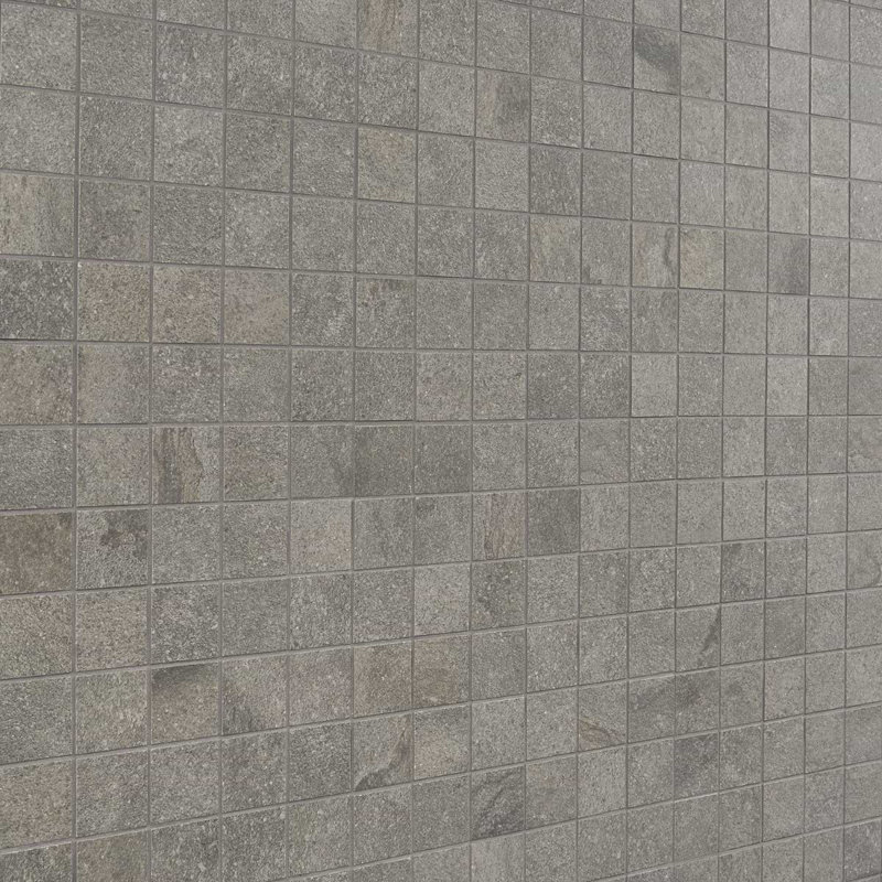 Acadia 12x12 Matte Porcelain Mosaic Tile, Slate Gray