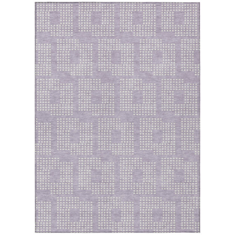 Tapis extérieur lavable et ivoire à motif géométrique lavable 3 pi x 5 pi