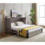 Lit moderne avec compartiment de rangement, matelas grand et port de charge, fonction grand convertible gris, douille en mousse,-567005505