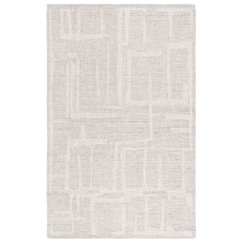 Galipeau Abstract Hand-Tufted Wool Pile Area Rug, Rectangle 8' x 10'
