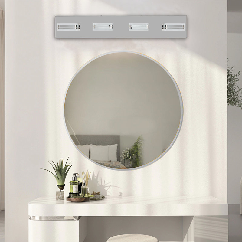 Éclairage à DEL à intensité variable pour meuble-lavabo, Chrome chrome, Quatre lumières