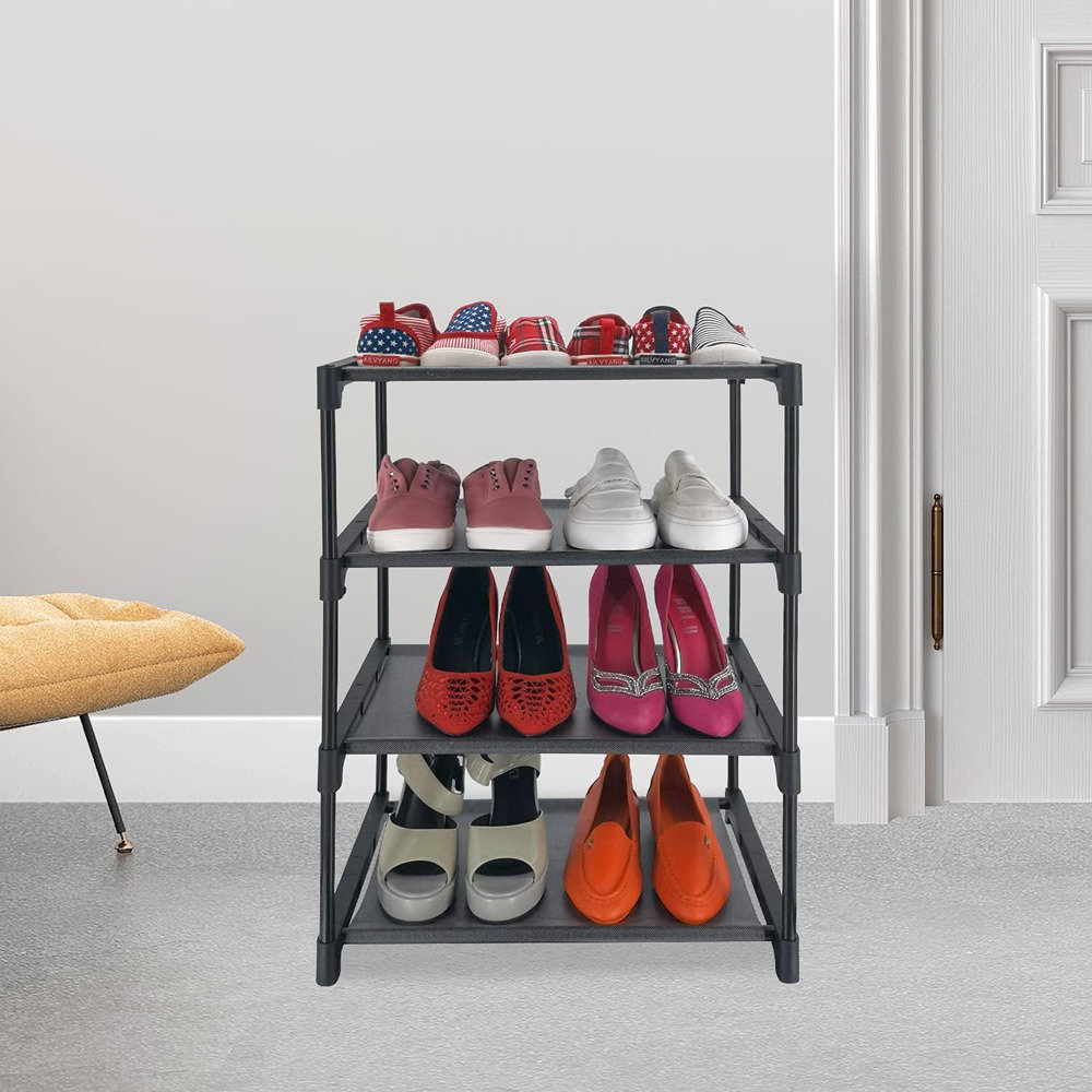 Shoe Rack, 9 Tier Fabric Shoe Rack with Dustproof Cover Shoe Shelf