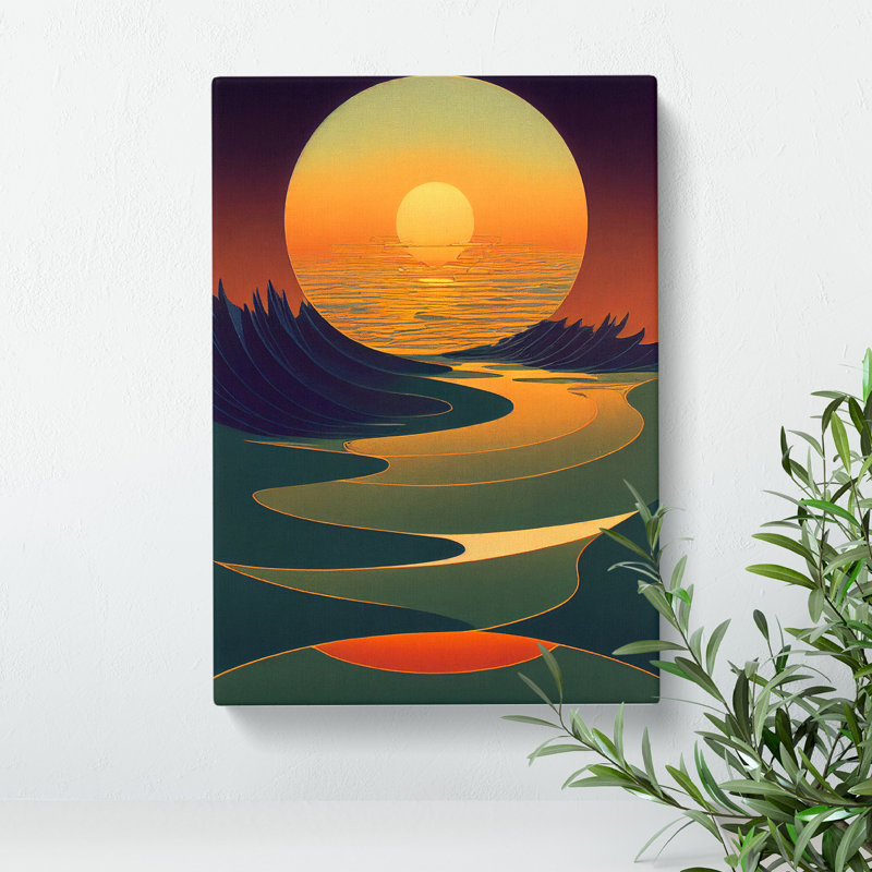 Stunning Abstract Sunset - Wrapped Canvas, 50cm H x 35cm W x 3cm D