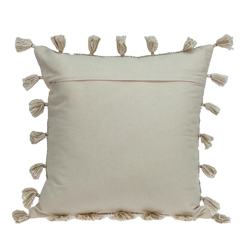 Caroline Transitional Beige Throw Pillow