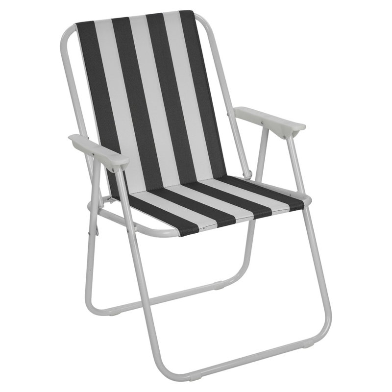 4 - Person Patio Dining Set Square Table, White/Black