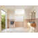 Stellar 56.5 in. W x 78 in. H Fully Frameless 3 Panel Inline Glass Hinged Shower Enclosure