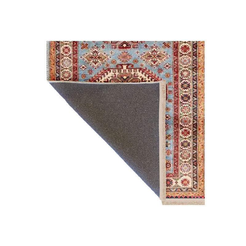 Tapis décoratif tissé à motif traditionnel beige clair lavable à la machine