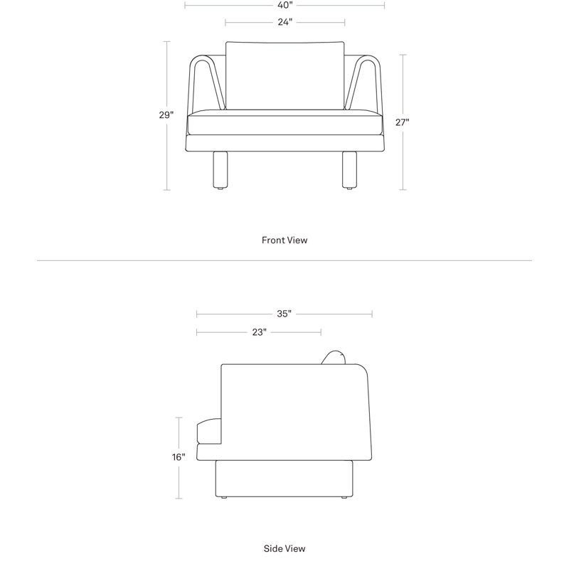Loophole Outdoor Lounge Chair, Gray