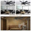 72 Inch Industrial Farmhouse Ceiling Fan with Light and Remote, Quiet and Reversible DC Motor, Caged Fandelier Large Ceiling Fan for Living Room