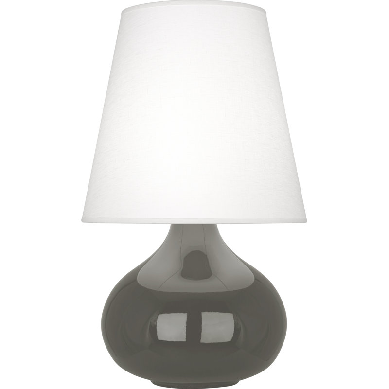 June 24" Table Lamp, Ash, Buff Linen
