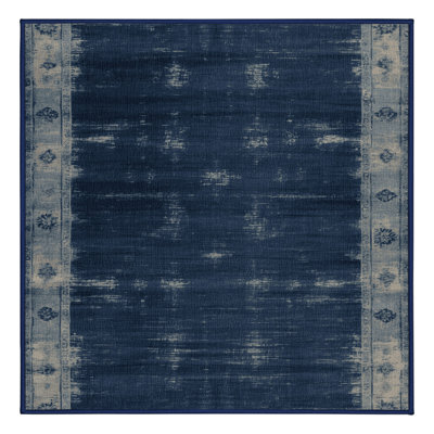 Machine Washable Overdyed Gray Area Rug