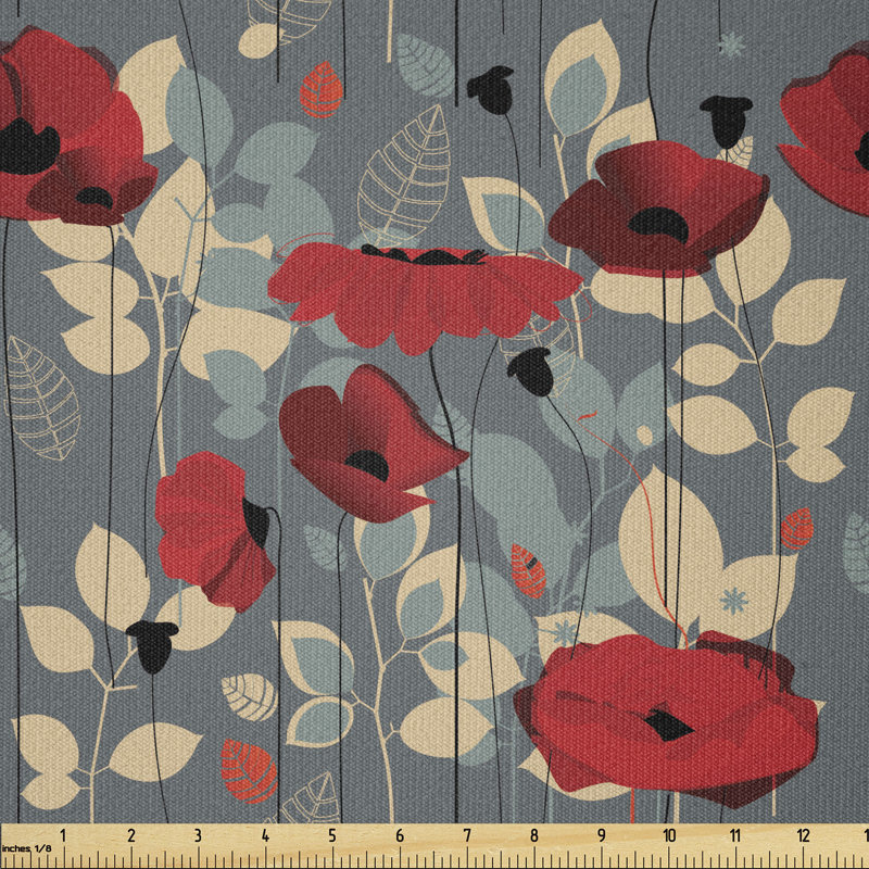 Derriyah A Growing Floral Garden Leaves Botanical Multi-Purpose Fabric