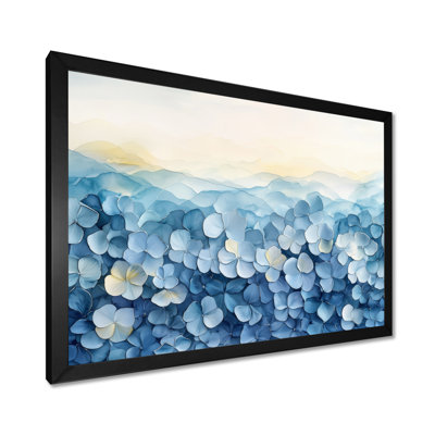 «Abstract Hydrangea Horizon Of Simplicity IV», art mural sur toile
