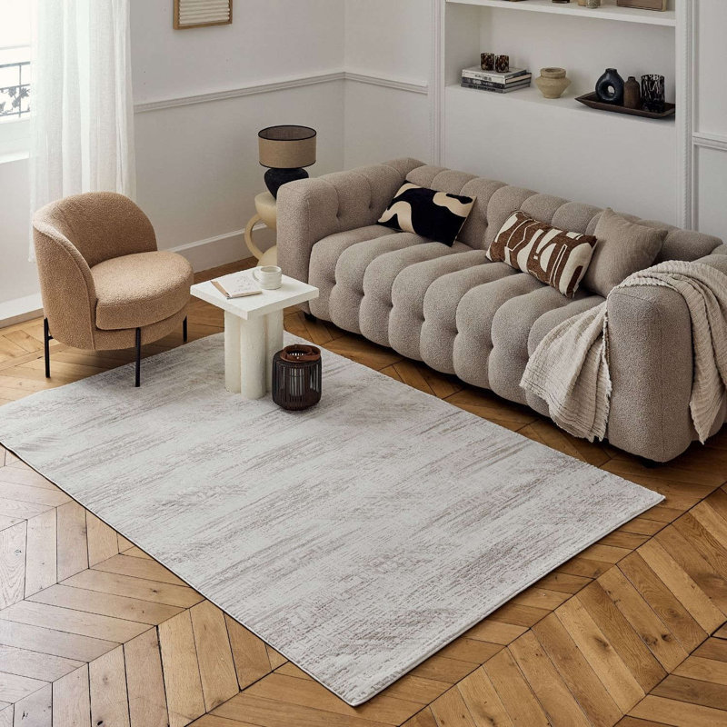 Carmel Modern Abstract Cream/Beige Area Rug, Rectangle 240 x 340 cm