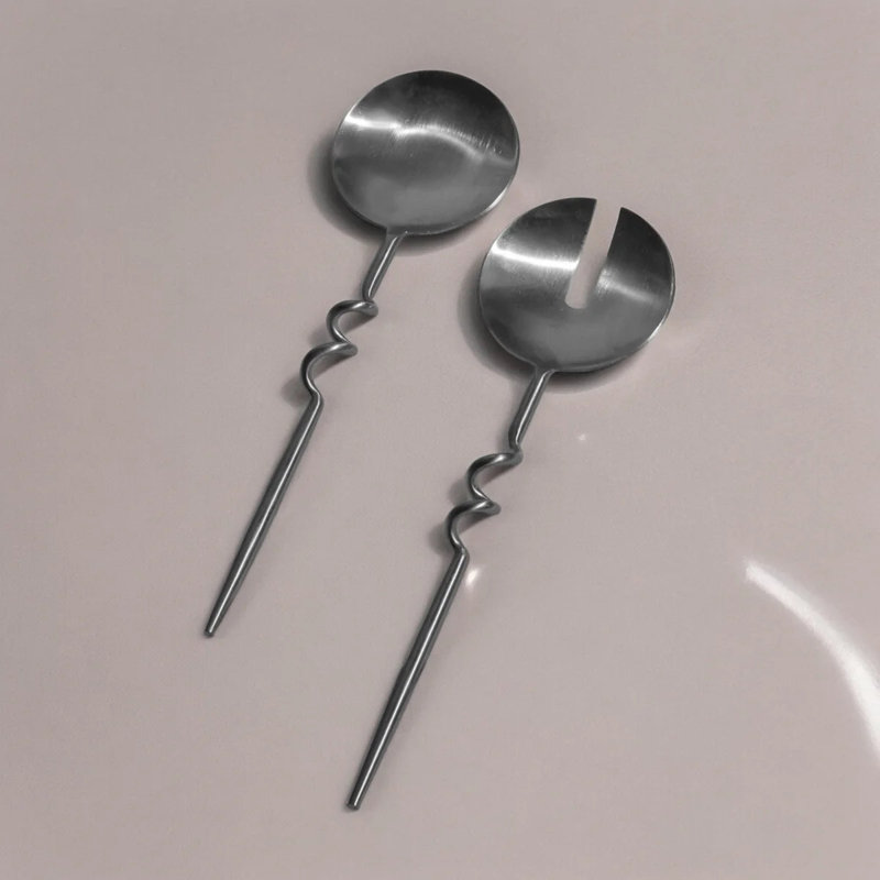 Elisa Servers. Set of 2, Silver