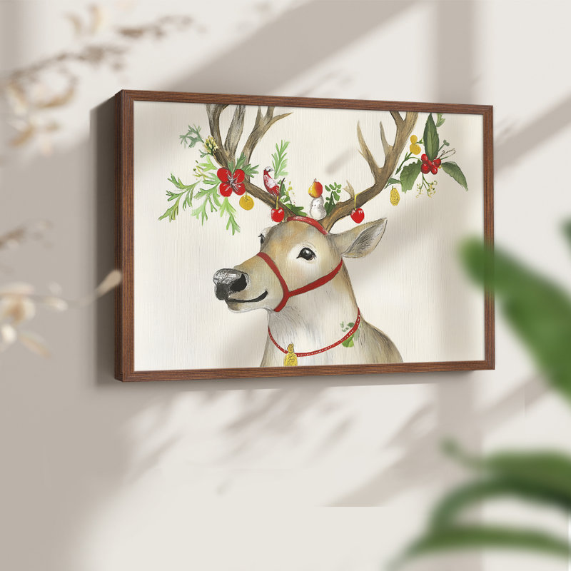 «Chirstmas Art» - Reproduction encadrée, H 8 po x l 10 po, Noyer