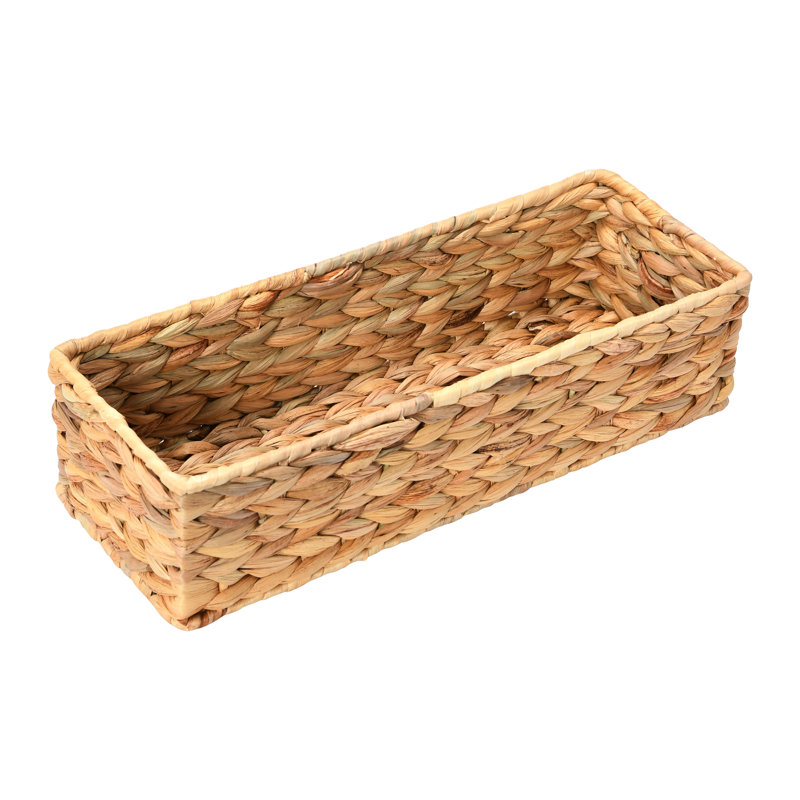 Hyacinth Rectangular Basket, Brown