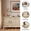 Buffet avec porte symétrique Sunburst et tablettes réglables-948653120