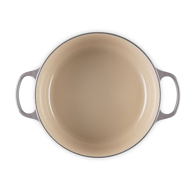 Le Creuset Signature Enameled Cast Iron Round Dutch Oven with Lid, 9 quarts, Oyster