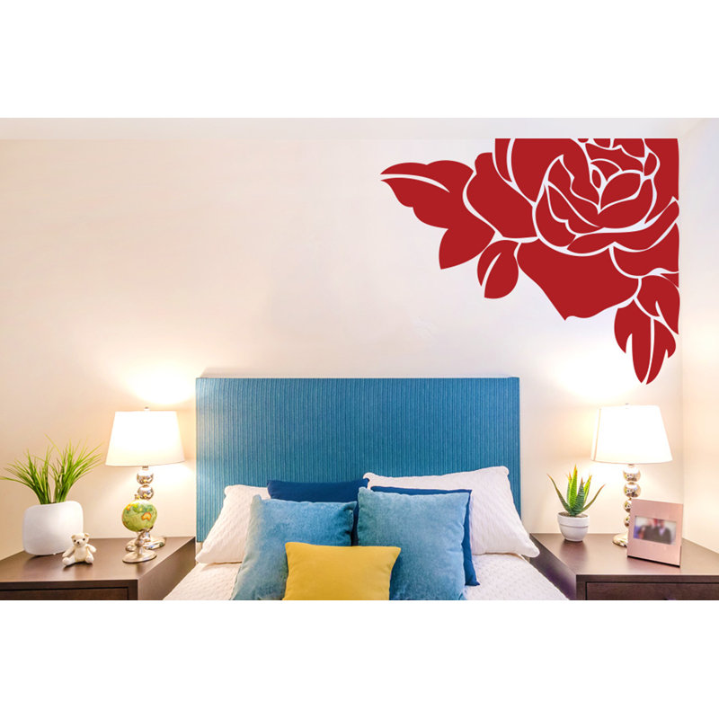 Plants & Flowers Non-Wall Damaging Wall Decal, Large, Dark Red