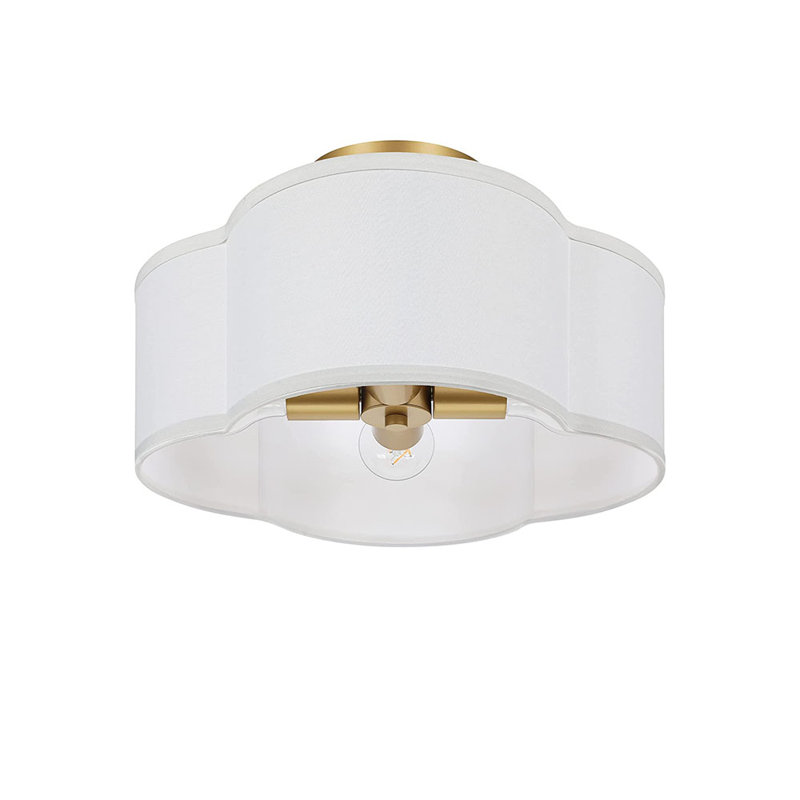 Plafonnier semi-encastré en tissu 4 lumières Fridoline