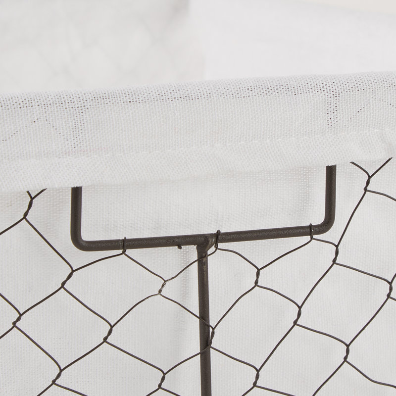 Ensemble de paniers en fil métallique, Blanc