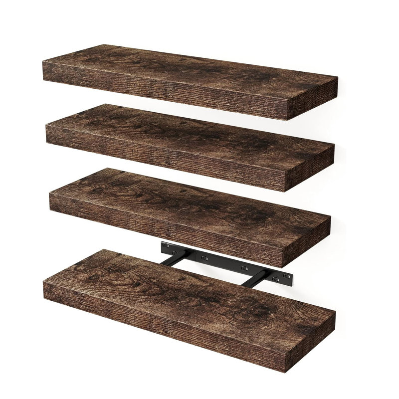 Couser 4 Piece Wood Floating Shelf