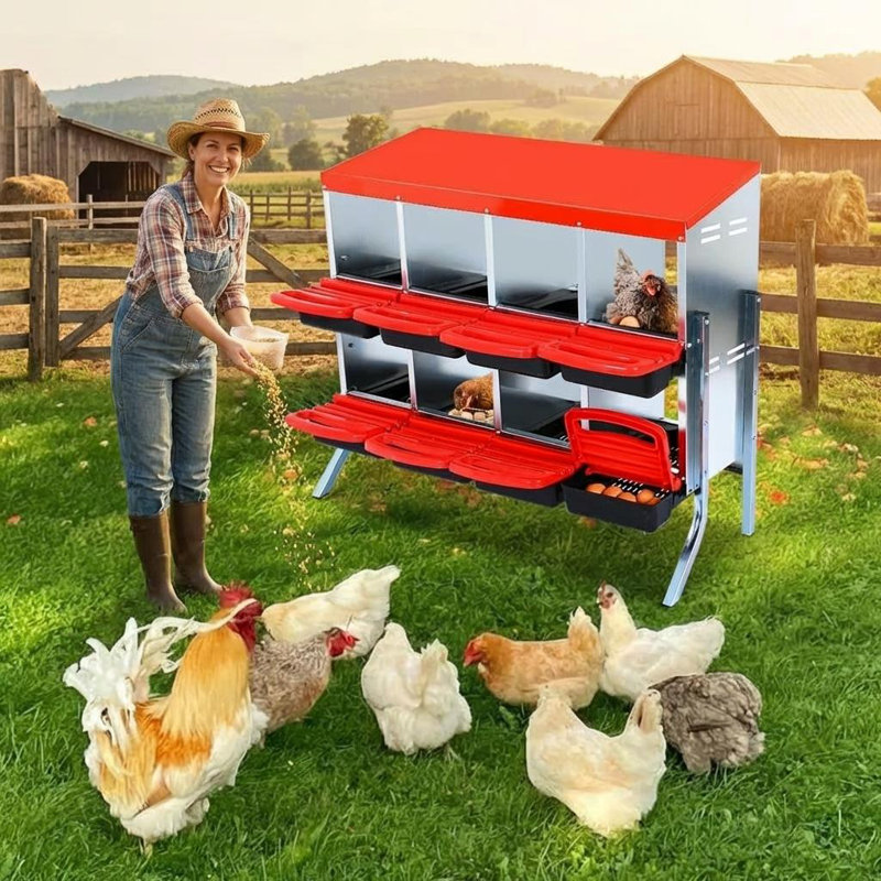 Nesting Boxes, Red, 95cm H x 107cm W x 52cm D