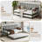 Asher Heavy Duty Metal Daybed with Trundle