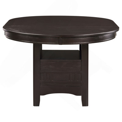 Illkirch Espresso Oval Extension Leaf Dining Table