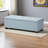 Zebulon Storage Bench in Light-Blue Fabric Upholstery, Grid-Tufting, 15.16" H X 45.94" W X 16.58" D