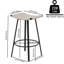 Tabourets de bar ergonomiques, siège, structure en métal, 26,81 po de hauteur, polyvalent pour les chaises de pub d'intérieur et d'extérieur à hauteur de comptoir, noir, 12,18 de largeur