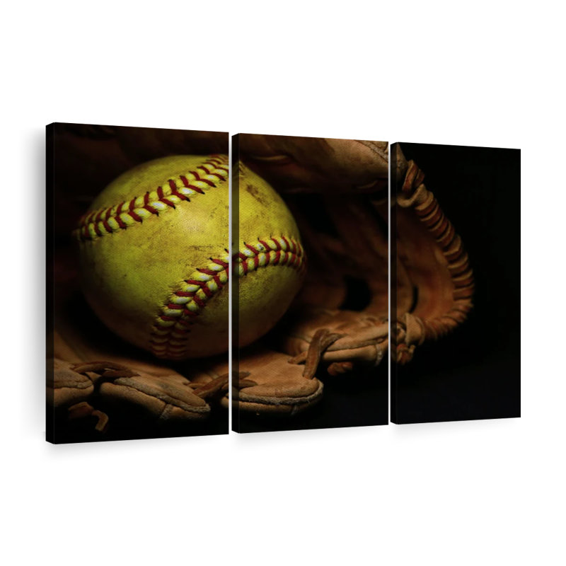 Sport «Classic Softball Canvas Print» sur, H 74 po x l 48 po