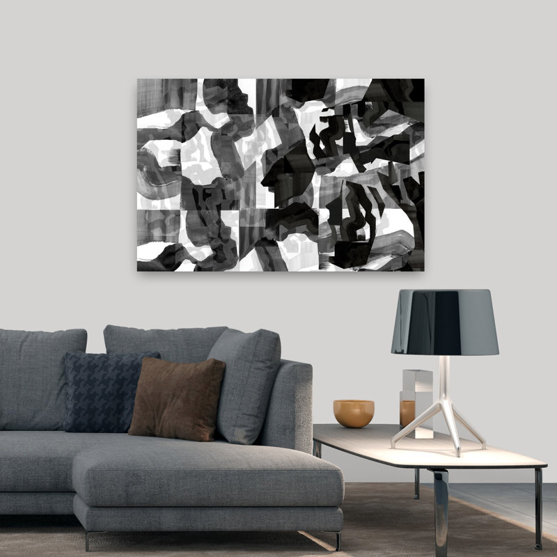 Art contemporain contemporain abstrait, H 32 po x l 48 po