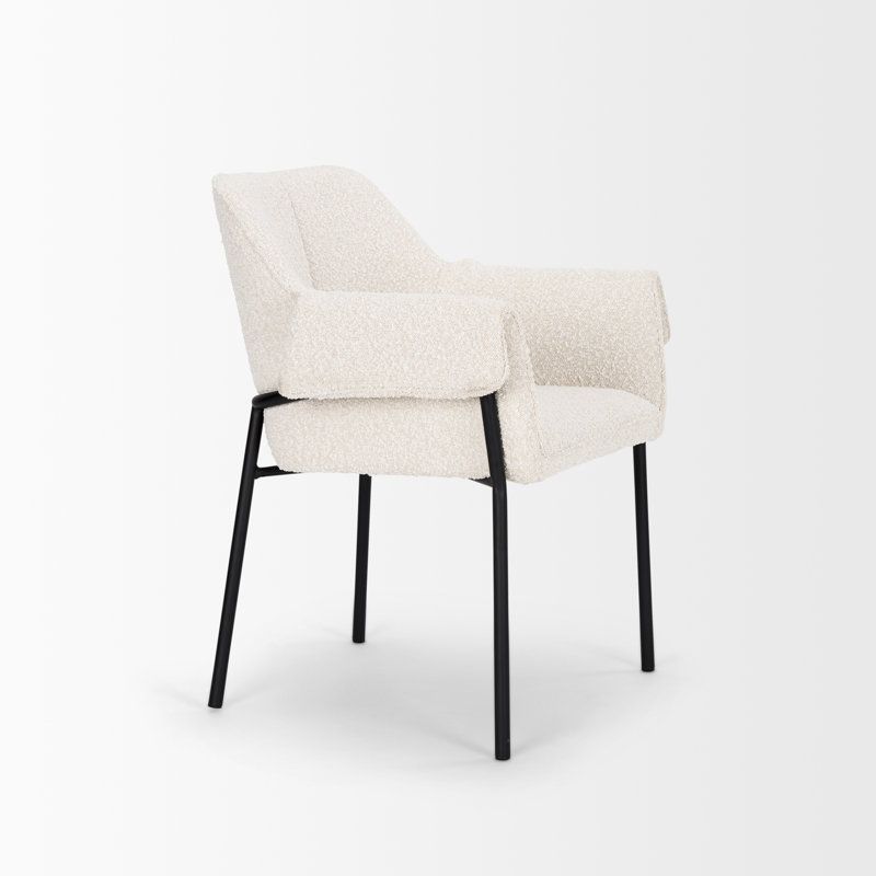 Chaise de salle à manger Gloriette, Polyester / mélange de polyester / crème acryliq