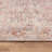 Delano Terracotta Floral Pattern Rug – Washable Low Pile Rug With Non-Slip Backing-2112596442