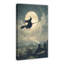 Flying Witch Halloween Dark Moody Night Sky Art, affiche sur toile, art mural, impression de peintures pour le salon, décoration de chambre, cadre 16 x 24 pouces